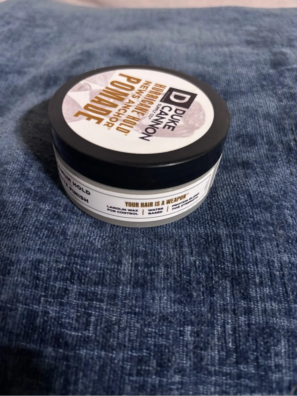 Duke Cannon Hurricane Hold News Anchor Pomade Max. Hold Matt Finish 2 oz New